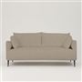 Positano 2.5 seater - Matt Black Legs - Brera Lino Pebble