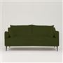 Positano 2.5 seater - Matt Black Legs - Cassia Velvet Fern