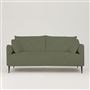 Positano 2.5 seater - Matt Black Legs - Aria Vintage Green