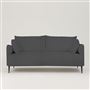 Positano 2.5 seater - Matt Black Legs - Cassia Velvet Granite