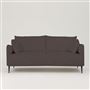 Positano 2.5 seater - Matt Black Legs - Aria Steel