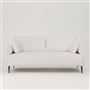 Positano 3 seater - Matt Black Legs - Brera Lino Alabaster