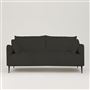 Positano 3 seater - Matt Black Legs - Brera Lino Charcoal