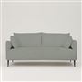 Positano 3 seater - Matt Black Legs - Cassia Velvet Zinc