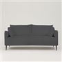 Positano 3 seater - Matt Black Legs - Cassia Velvet Granite