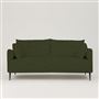 Positano 3 seater - Matt Black Legs - Aria Forest