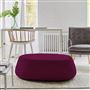 Maranello - Large/Low Ottoman - Cassia Velvet Fuchsia