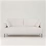 Positano 2.5 seater - Polished Steel Legs - Brera Lino Alabaster