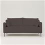 Positano 2.5 seater - Polished Steel Legs - Aria Steel