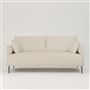 Positano 2.5 seater - Polished Steel Legs - Aria Chalk