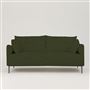 Positano 2.5 seater - Polished Steel Legs - Aria Forest