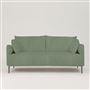 Positano 2.5 seater - Polished Steel Legs - Brera Lino Thyme