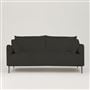 Positano 2.5 seater - Polished Steel Legs - Brera Lino Charcoal