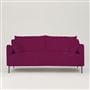 Positano 2.5 seater - Polished Steel Legs - Cassia Velvet Fuchsia