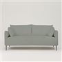 Positano 2.5 seater - Polished Steel Legs - Cassia Velvet Zinc