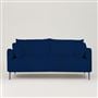 Positano 2.5 seater - Polished Steel Legs - Cassia Velvet Indigo