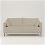 Positano 2.5 seater - Polished Steel Legs - Cassia Velvet Dove