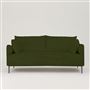 Positano 2.5 seater - Polished Steel Legs - Cassia Velvet Fern