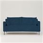 Positano 2.5 seater - Polished Steel Legs - Cassia Velvet Prussian