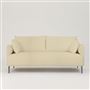 Positano 2.5 seater - Polished Steel Legs - Cassia Velvet Calico