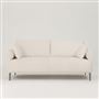 Positano 2.5 seater - Polished Steel Legs - Tortona Chalk