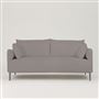 Positano 2.5 seater - Polished Steel Legs - Tortona Zinc