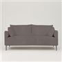 Positano 2.5 seater - Polished Steel Legs - Tortona Graphite