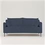 Positano 2.5 seater - Polished Steel Legs - Tortona Indigo