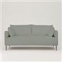 Positano 3 seater - Polished Steel Legs - Cassia Velvet Zinc