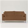 Positano 3 seater - Polished Steel Legs - Cassia Velvet Hazel