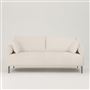 Positano 3 seater - Polished Steel Legs - Tortona Chalk