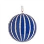 Cobalt Striped Christmas Decorations Set Of 3  