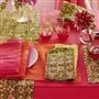 Lario Geranium Linen Runner, Placemats & Napkins 