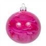 Fuchsia Marbled Christmas Decorations Set Of 3  