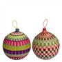 Large Rattan Christmas Decorations Set of 2