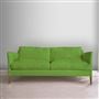 Milan 2.5 Seat Sofa - Cassia - Grass - Walnut Leg