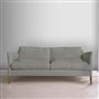 Milan 2.5 Seat Sofa - Cassia - Zinc - Walnut Leg