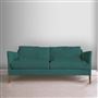 Milan 2.5 Seat Sofa - Cassia - Azure - Walnut Leg