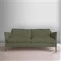 Milan 2.5 Seat Sofa - Aria - Vintage Green - Walnut Leg