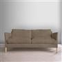 Milan 2.5 Seat Sofa - Brera Lino - Cocoa - Beech Leg