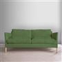 Milan 2.5 Seat Sofa - Brera Lino - Emerald - Beech Leg