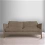 Milan 2.5 Seat Sofa - Brera Lino - Cocoa - Walnut Leg