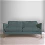 Milan 2.5 Seat Sofa - Brera Lino - Cadet - Walnut Leg