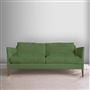 Milan 2.5 Seat Sofa - Brera Lino - Emerald - Walnut Leg