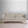 Milan 2.5 Seat Sofa - Tarazona - Chalk - Beech Leg