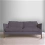 Milan 2.5 Seat Sofa - Brera Lino - Slate - Walnut Leg