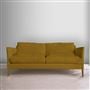 Milan 2.5 Seat Sofa - Tarazona - Ochre - Walnut Leg