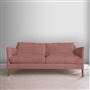 Milan 2.5 Seat Sofa - Tarazona - Rose - Walnut Leg