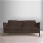 Milan 2.5 Seat Sofa - Tortona - Charcoal - Walnut Leg