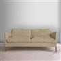 Milan 2.5 Seat Sofa - Tortona - Ecru - Walnut Leg